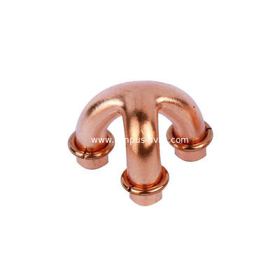 Copper tripod with brazing ring, (copper fitting, ACR fitting,  refrigeration fitting)
